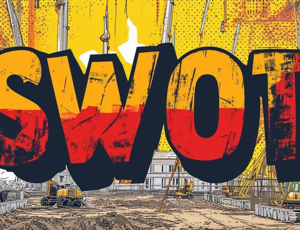 A SWOT logo on a construction site